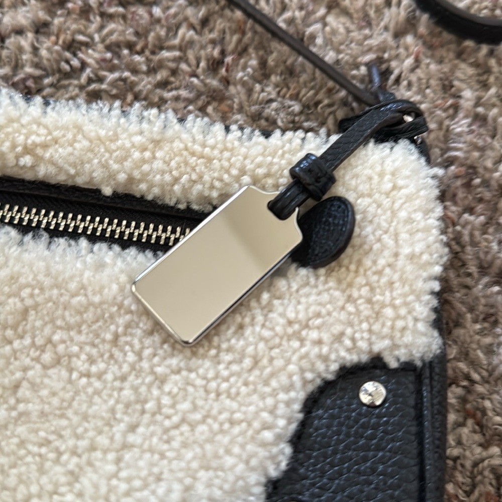 Coach Rhyder Shearling Pouchette Crossbody - Picture 4 of 15